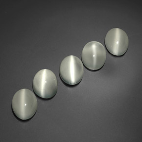  ct natürliche weißer Cat's Eye Moonstone-Edelsteine, Transparent, Transparent / Lichtdurchlässig