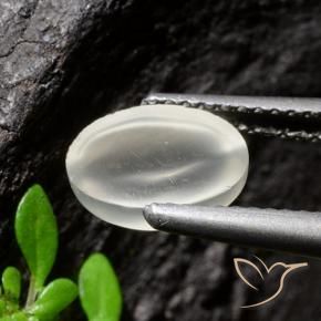 9,17 ctw natürlicher Weiß Mondstein Katzenauge, Oval Schliff, Transparent