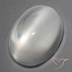 9,17 ctw natürlicher Weiß Mondstein Katzenauge, Oval, Transparent
