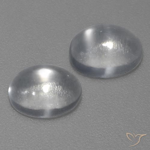 2.29 ct natürliche Klares Weiß Mondstein Katzenauge-Edelsteine, Oval, Transparent