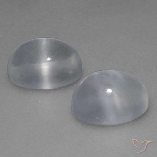 2.29 ct natürliche Klares Weiß Mondstein Katzenauge-Edelsteine, Oval, Transparent