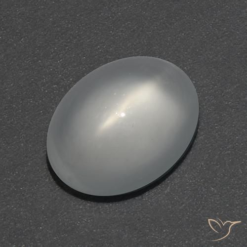 9,17 ctw natürlicher Weiß Mondstein Katzenauge, Oval, Transparent
