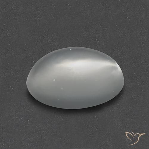 9,17 ctw natürlicher Weiß Mondstein Katzenauge, Oval, Transparent