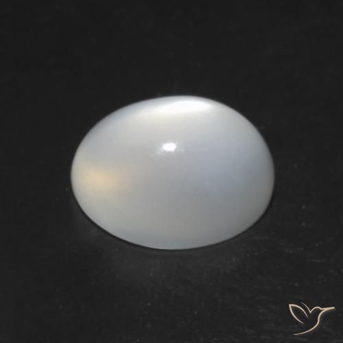 9,17 ctw natürlicher Weiß Mondstein Katzenauge, Oval, Lichtdurchlässig