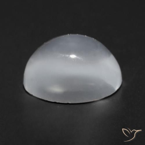 9,17 ctw natürlicher Durchscheinendes Weiß Mondstein Katzenauge, Oval, Transparent