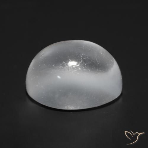 9,17 ctw natürlicher Weiß Mondstein Katzenauge, Oval, Transparent