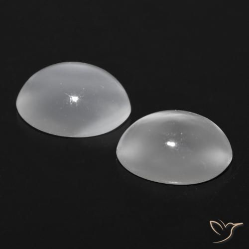 1.48 ct natürliche Weiß Mondstein Katzenauge-Edelsteine, Oval, Transparent