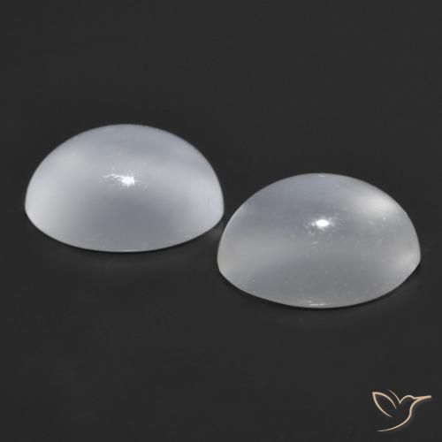 1.82 ct natürliche Weiß Mondstein Katzenauge-Edelsteine, Oval, Transparent