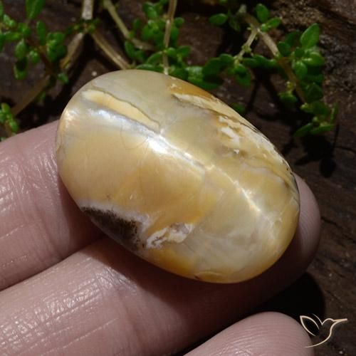 9,17 ctw natürlicher Mehrfarbig Katzenaugenopal, Oval, Lichtundurchlässig