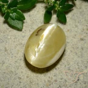 9,17 ctw natürlicher Cremegelb Katzenaugenopal, Oval, Lichtundurchlässig