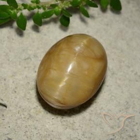 9,17 ctw natürlicher Golden Katzenaugenopal, Oval, Lichtundurchlässig