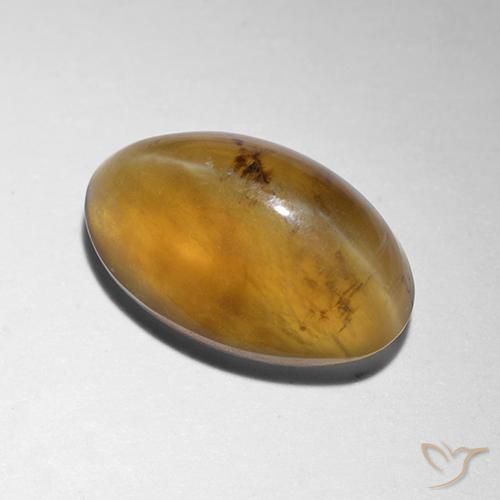 9,17 ctw natürlicher gold-braun Katzenaugenopal, Oval, Lichtdurchlässig
