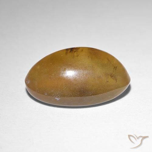 9,17 ctw natürlicher gold-braun Katzenaugenopal, Oval, Lichtdurchlässig