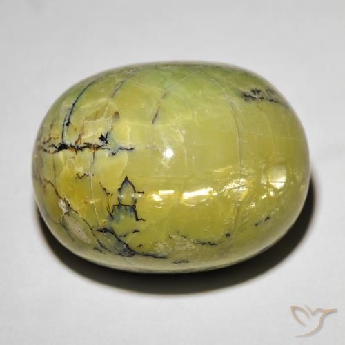 19.06ct Natürlicher Erde Grün Katzenaugenopal, Oval, Lichtundurchlässig