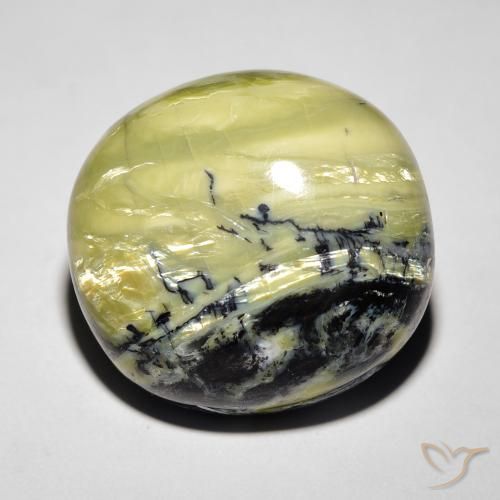 18.52ct Natürlicher Mittelgrün Katzenaugenopal, Oval, Lichtundurchlässig