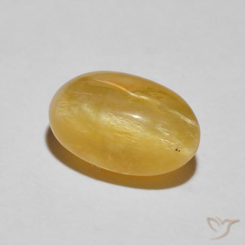 9,17 ctw natürlicher Mittelgold Katzenaugenopal, Oval, Lichtundurchlässig