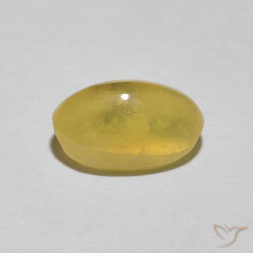 9,17 ctw natürlicher Königsgelb Katzenaugenopal, Oval, Lichtdurchlässig
