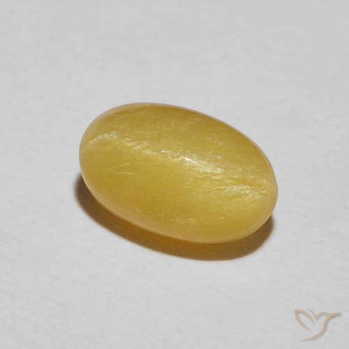 9,17 ctw natürlicher Warmes Gelb Katzenaugenopal, Oval, Lichtundurchlässig