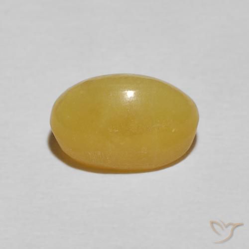 9,17 ctw natürlicher Warmes Gelb Katzenaugenopal, Oval, Lichtundurchlässig