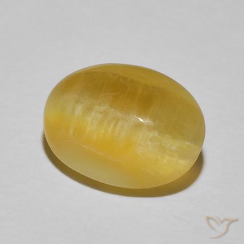 9,17 ctw natürlicher Gold-Orange Katzenaugenopal, Oval, Lichtundurchlässig