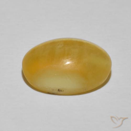 9,17 ctw natürlicher Gold-Orange Katzenaugenopal, Oval, Lichtundurchlässig