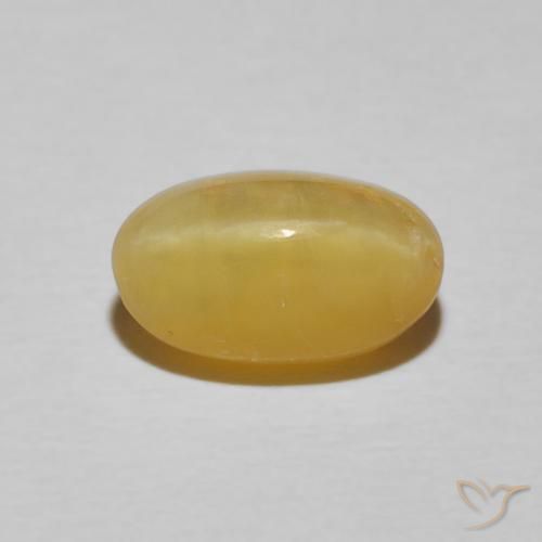 2.71ct Natürlicher Königsgelb Katzenaugenopal, Oval, Lichtundurchlässig