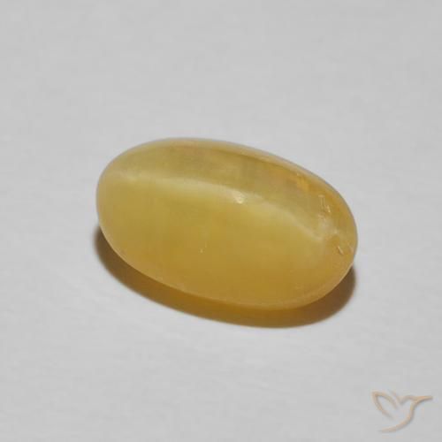 9,17 ctw natürlicher Königsgelb Katzenaugenopal, Oval, Lichtundurchlässig