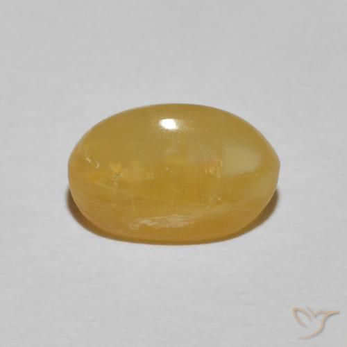 9,17 ctw natürlicher Königsgelb Katzenaugenopal, Oval, Lichtundurchlässig
