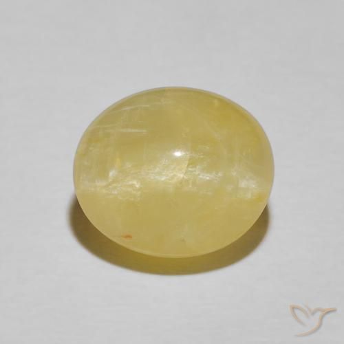 4.13ct Natürlicher Warmes Gelb Katzenaugenopal, Oval, Lichtundurchlässig