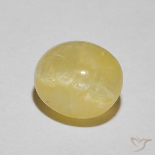 9,17 ctw natürlicher Warmes Gelb Katzenaugenopal, Oval, Lichtundurchlässig