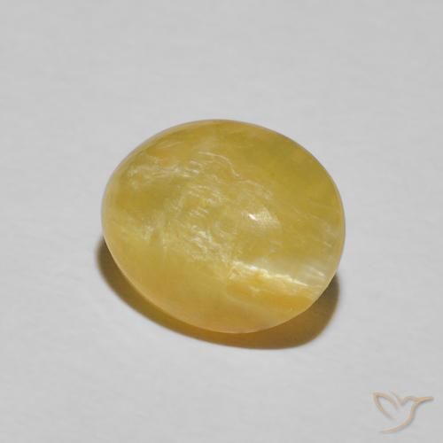 9,17 ctw natürlicher Goldrute Gelb Katzenaugenopal, Oval, Lichtundurchlässig
