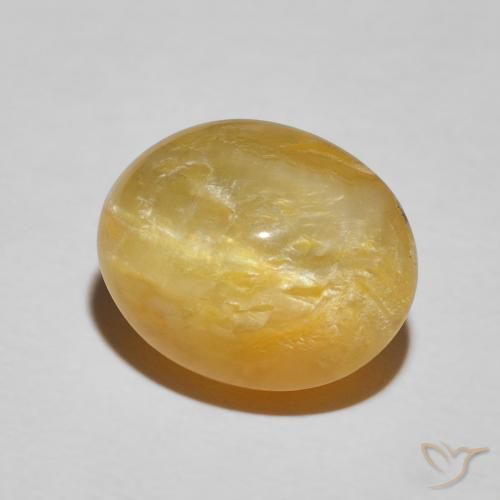9,17 ctw natürlicher Golden Katzenaugenopal, Oval, Lichtundurchlässig