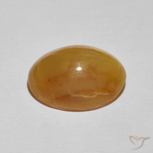 9,17 ctw natürlicher gold-braun Katzenaugenopal, Oval, Lichtundurchlässig