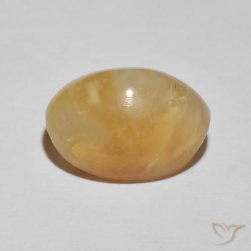 9,17 ctw natürlicher Gold-Orange Katzenaugenopal, Oval, Lichtundurchlässig