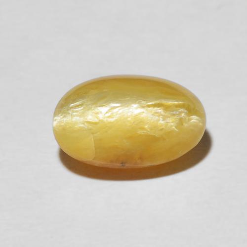 2.61ct Natürlicher gold-orange Katzenaugenopal, Oval, Lichtundurchlässig