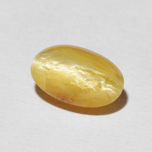 9,17 ctw natürlicher gold-orange Katzenaugenopal, Oval, Lichtundurchlässig
