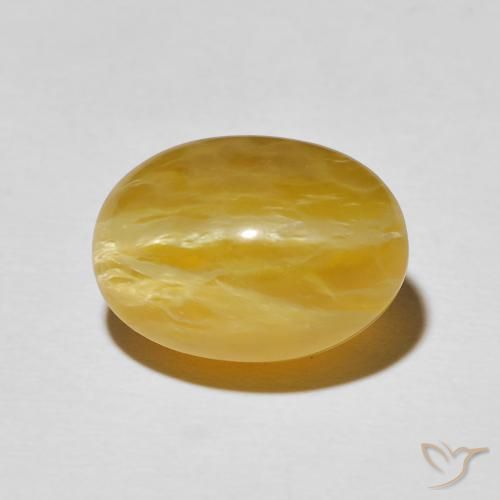 8.99ct Natürlicher Gold-Orange Katzenaugenopal, Oval, Lichtundurchlässig