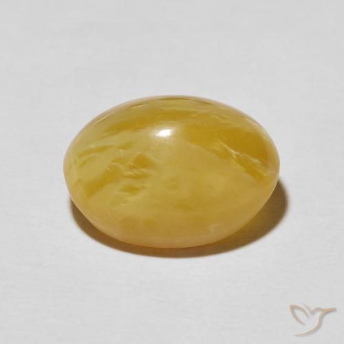 9,17 ctw natürlicher Gold-Orange Katzenaugenopal, Oval, Lichtundurchlässig