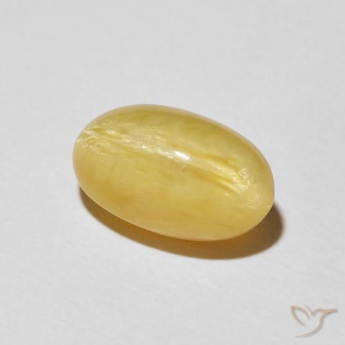 9,17 ctw natürlicher Warmes Gelb Katzenaugenopal, Oval, Lichtundurchlässig