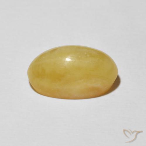 9,17 ctw natürlicher Warmes Gelb Katzenaugenopal, Oval, Lichtundurchlässig
