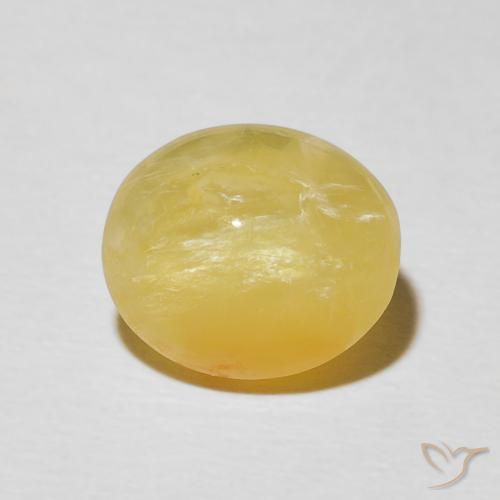 3.13ct Natürlicher Mittelgold Katzenaugenopal, Oval, Lichtundurchlässig