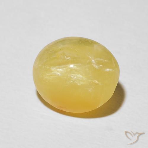 9,17 ctw natürlicher Mittelgold Katzenaugenopal, Oval, Lichtundurchlässig