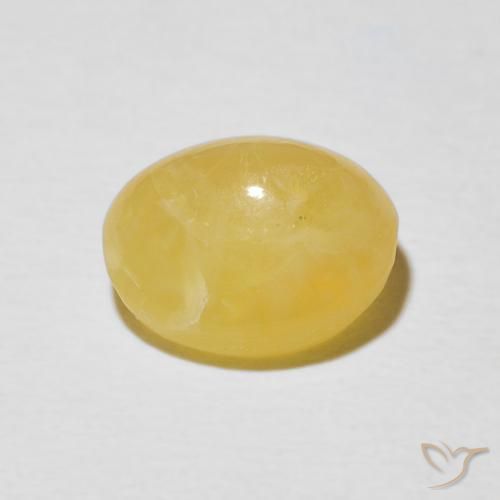 9,17 ctw natürlicher Mittelgold Katzenaugenopal, Oval, Lichtundurchlässig