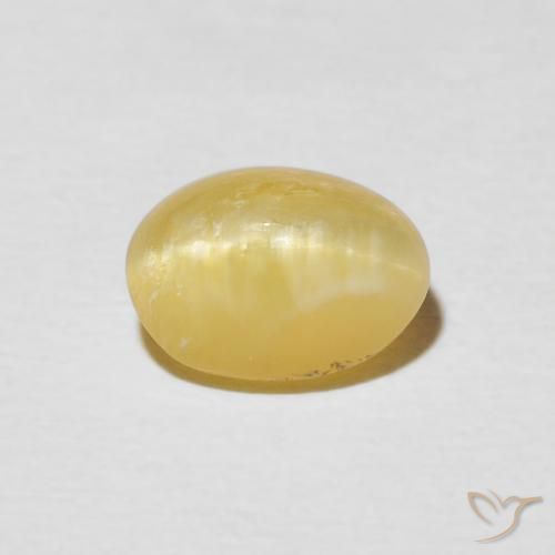 9,17 ctw natürlicher Warmes Gelb Katzenaugenopal, Oval, Lichtundurchlässig