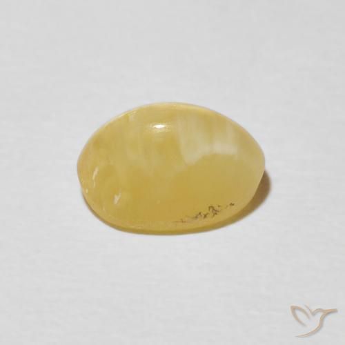 9,17 ctw natürlicher Warmes Gelb Katzenaugenopal, Oval, Lichtundurchlässig