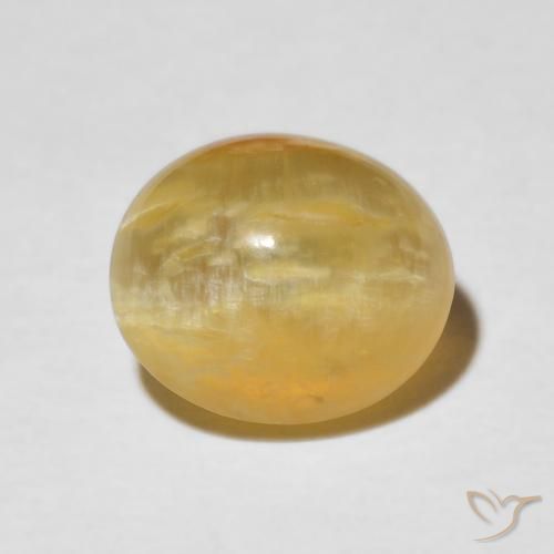 3.37ct Natürlicher Mittleres Gold Katzenaugenopal, Oval, Lichtundurchlässig