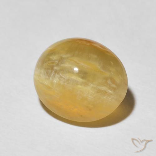 9,17 ctw natürlicher Mittleres Gold Katzenaugenopal, Oval, Lichtundurchlässig