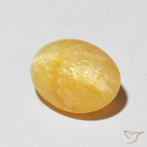 9,17 ctw natürlicher Helles Gold Katzenaugenopal, Oval, Lichtundurchlässig