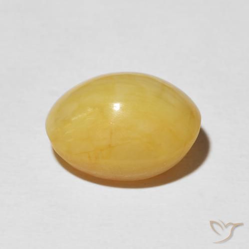 9,17 ctw natürlicher Mittelgold Katzenaugenopal, Oval, Lichtundurchlässig