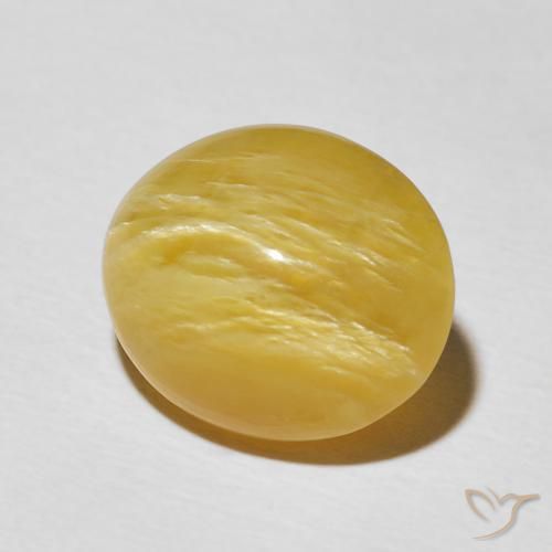 9,17 ctw natürlicher gold-orange Katzenaugenopal, Oval, Lichtundurchlässig